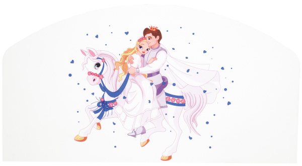 Борт ограничитель для подростковой кровати с фотопечатью (Сердце №2)