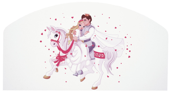 Борт ограничитель для подростковой кровати с фотопечатью (Сердце №1)