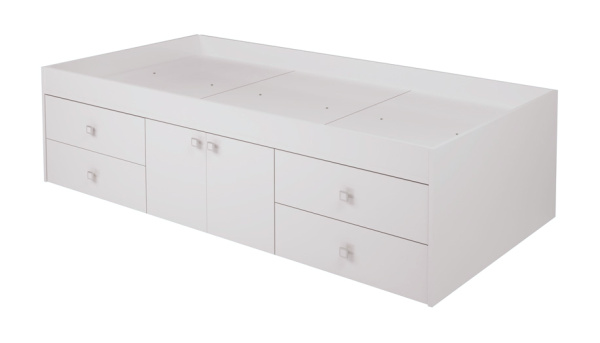 Кровать подростковая Polini Simple 3100 Н 4ящика 190х90см (0002217.9 Белый)