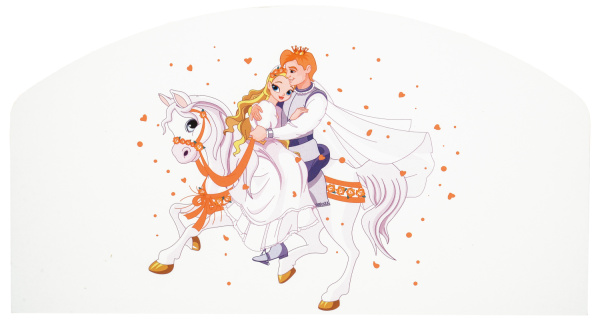 Борт ограничитель для подростковой кровати с фотопечатью (Сердце №3)